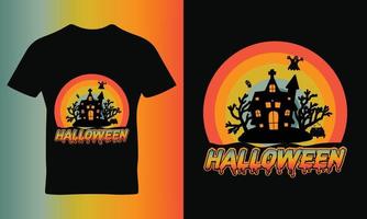 Happy Halloween Art Zitat Typografie T-Shirt Template Design Vektor