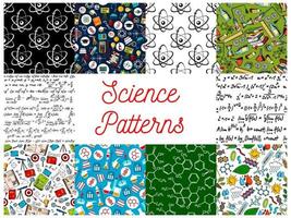 Wissenschaft nahtlose Musterhintergründe vektor