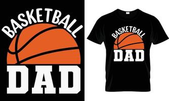 basketboll pappa t-shirt design grafisk. vektor