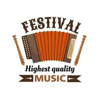 musik festival isolerat vektor märka emblem