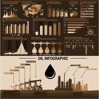 Infografik-Designvorlage für die Ölindustrie vektor
