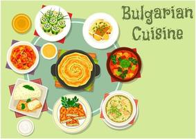 Symbol der bulgarischen Küche für das Design von Lebensmitteln vektor