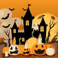 Happy Halloween-Poster-Vorlage vektor