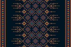 ikat ethnisches nahtloses muster-hauptdekorationsdesign. aztekischer stoffteppich boho mandalas textildekor tapete. Stammes-native Motiv Folk traditionelle Stickerei Vektorgrafiken Hintergrund vektor