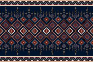 ikat ethnisches nahtloses muster-hauptdekorationsdesign. aztekischer stoffteppich boho mandalas textildekor tapete. Stammes-native Motiv Folk traditionelle Stickerei Vektorgrafiken Hintergrund vektor