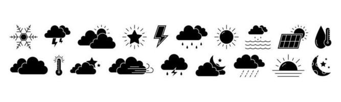 väder ikonuppsättning designmall vektor illustration