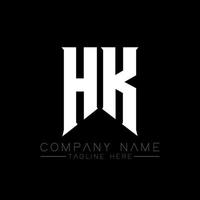 hk brev logotyp design. första brev hk spel logotyp ikon för teknologi företag. tech brev hk minimal logotyp design mall. hk brev design vektor med vit och svart färger. hk