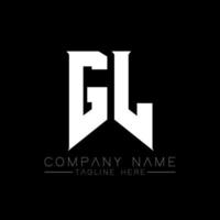 gl-Buchstaben-Logo-Design. Anfangsbuchstaben des Logos von gl Gaming für Technologieunternehmen. Tech Letter gl minimale Logo-Designvorlage. gl-Briefdesign-Vektor mit weißen und schwarzen Farben. gl vektor