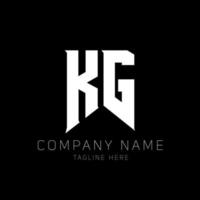 kg brev logotyp design. första brev kg spel logotyp ikon för teknologi företag. tech brev kg minimal logotyp design mall. kg brev design vektor med vit och svart färger. kg
