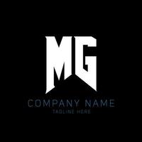 mg brev logotyp design. första brev mg spel logotyp ikon för teknologi företag. tech brev mg minimal logotyp design mall. mg brev design vektor med vit och svart färger. mg