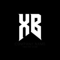 xb-Brief-Logo-Design. Anfangsbuchstaben xb Gaming-Logo-Symbol für Technologieunternehmen. tech letter xb minimale logo-designvorlage. xb Briefdesignvektor mit weißen und schwarzen Farben. xb, xb vektor
