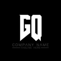 gq-Brief-Logo-Design. Anfangsbuchstaben gq Gaming-Logo-Symbol für Technologieunternehmen. tech letter gq minimale logo-designvorlage. gq Briefdesignvektor mit weißen und schwarzen Farben. gq vektor