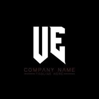 ue-Buchstaben-Logo-Design. Anfangsbuchstaben ue Gaming-Logo-Symbol für Technologieunternehmen. tech letter ue minimale logo-designvorlage. ue-Letter-Design-Vektor mit weißen und schwarzen Farben. ue vektor