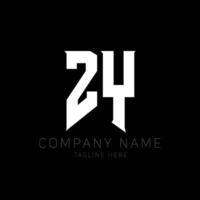 zy-Buchstaben-Logo-Design. Anfangsbuchstaben zy Gaming-Logo-Symbol für Technologieunternehmen. tech-buchstabe zy minimale logo-design-vorlage. zy-Briefdesign-Vektor mit weißen und schwarzen Farben. zy, zy vektor