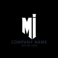 mi-Brief-Logo-Design. Anfangsbuchstaben mi Gaming-Logo-Symbol für Technologieunternehmen. tech letter mi minimale logo-designvorlage. mi Letter Design Vektor mit weißen und schwarzen Farben. mi