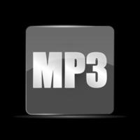 mp3-Dateisymbol, flacher Design-Stil vektor