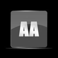 AA-Dateisymbol, flaches Design vektor