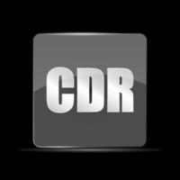 CDR fil ikon, platt design stil vektor