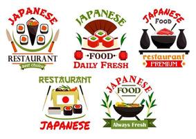 Embleme für japanische Restaurants vektor