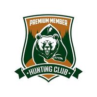 Jagdclub Premium-Mitglied Vektor isoliertes Zeichen