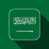 Saudi-Arabien-Flagge, offizielle Farben. Vektor-Illustration. vektor