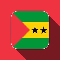 Flagge von Sao Tome und Principe, offizielle Farben. Vektor-Illustration. vektor