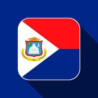 Flagge von Sint Maarten, offizielle Farben. Vektor-Illustration. vektor