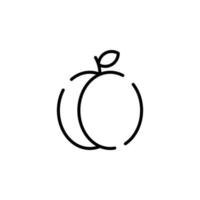 Pfirsich gepunktete Linie Symbol Vektor Illustration Logo Vorlage. für viele Zwecke geeignet.