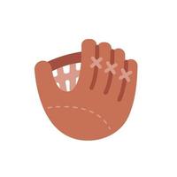 Baseball-Handschuhe. Lederhandschuhe für das beliebte Baseballspiel. vektor