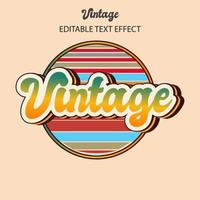 Retro, Vintage editierbare 70er und 80er Jahre, Retro Vintage und klassischer Textstil vektor