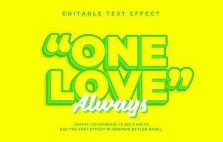 ett kärlek text effekt vektor