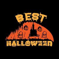 bester halloween-typografie-schriftzug für t-shirt vektor