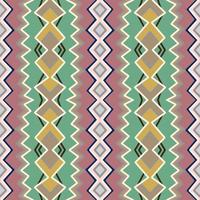 Chevron-Zickzack-Musterdesign mit aztekischem Stil und Ikat-Zeichen. Nahtloses Chevron-Muster. Vektor-Illustration.