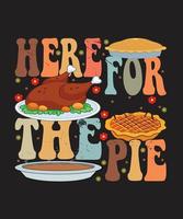 Thanksgiving Groovy Style Typografie T-Shirt Design, Emoji Thanksgiving Design, kawai T-Shirt Design vektor