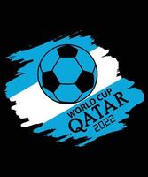 värld kopp qatar med argentina flagga 2022 vektor t-shirt design