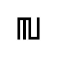 anfänglicher mu-logo-konzeptvektor. kreatives Symbol Symbol pro Vektor
