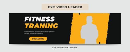 Gym video omslag rubrik mall vektor