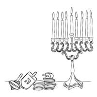 dess skön chanukah bild. vektor