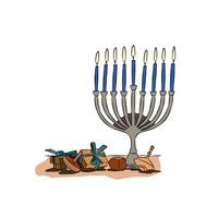 dess skön chanukah bild. vektor