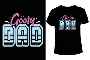 Goofy Dad T-Shirt Design-Vorlage vektor