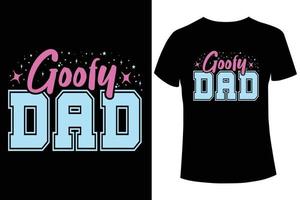 Goofy Dad T-Shirt Design-Vorlage vektor