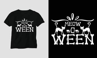 Halloween-Tag-Vektor-T-Shirt-Design vektor