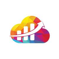 Cloud Business Finance Logo Vorlage Vektor Icon Design. Logo-Designvorlage für Finanz- und Buchhaltungsunternehmen.