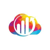 Cloud Business Finance Logo Vorlage Vektor Icon Design. Logo-Designvorlage für Finanz- und Buchhaltungsunternehmen.