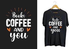 kaffe kärlek t-shirt design, kaffe typografi hjärta design vektor