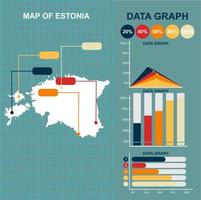 estland Karta vektor design platt stil med vektor grafik