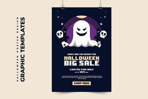 halloween tema grafisk design mall lätt till skräddarsy enkel och elegant design vektor