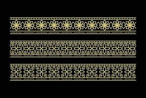 elegantes luxusrechteck nahtlose goldene dekorative schönheit königliche grenze rahmen ornament element design illustration vektor