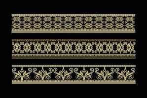 elegantes rechteck nahtlos golden dekorativ schönheit königliche grenze rahmen ornament element design illustration vektor