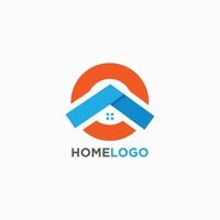 Home-Logo mit Kreis-Design-Konzept vektor